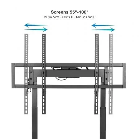 TOOQ FSM02-B Soporte de suelo eléctrico con ruedas para TV de 55 a 100 pulgadas, hasta 120 kg, ajuste de altura motorizado con mando a distancia TOOQ FSM02-B Soporte de suelo eléctrico con ruedas para TV de 55 a 100 pulgadas, hasta 120 kg, ajuste de altura motorizado con mando a distancia
